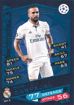 Dani Carvajal Real Madrid 2016/17 Topps Match Attax CL #RM03